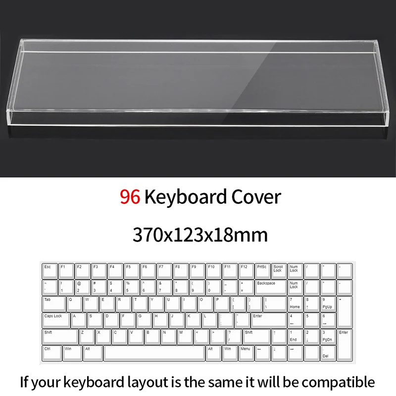 Acrylic Keyboard Clear Protector Case Mechanical Keyboard Dust Cover For 60/61/64 96 98104/108 Key Mouse Cover Keyboard Cover, image 7