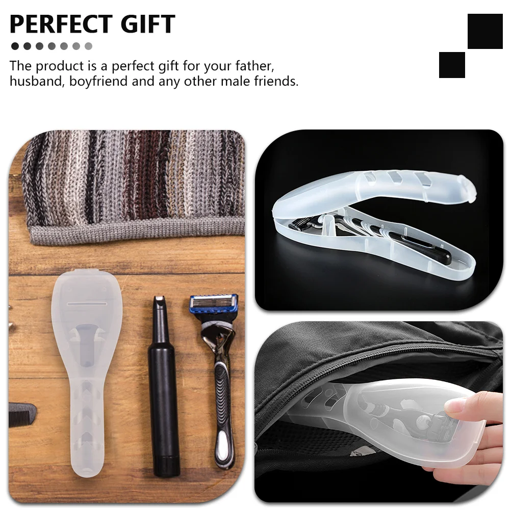 

5 Pcs Razor Travel Case Storage Container Organizer Face Trimmer for Men Electric Pp Male Manual Shaver Shavers