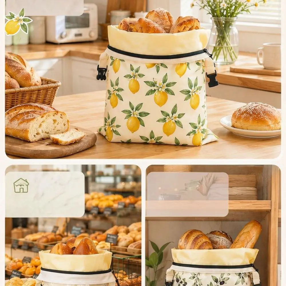 Washable Beeswax Bread Pouch Reusable Cotton Food Storage Organizer Bag Eco Friendly Keeper For Picnic Kitchen Supplies