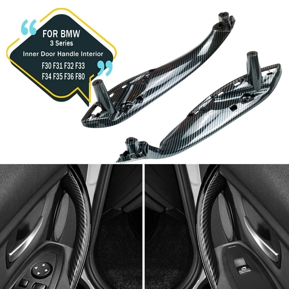 Cubierta embellecedora para manija de puerta interior de coche, BMW Serie 3 accesorio para 2013-2018, F30, 316d, 318d, 320d, F31, 320i, 325d,