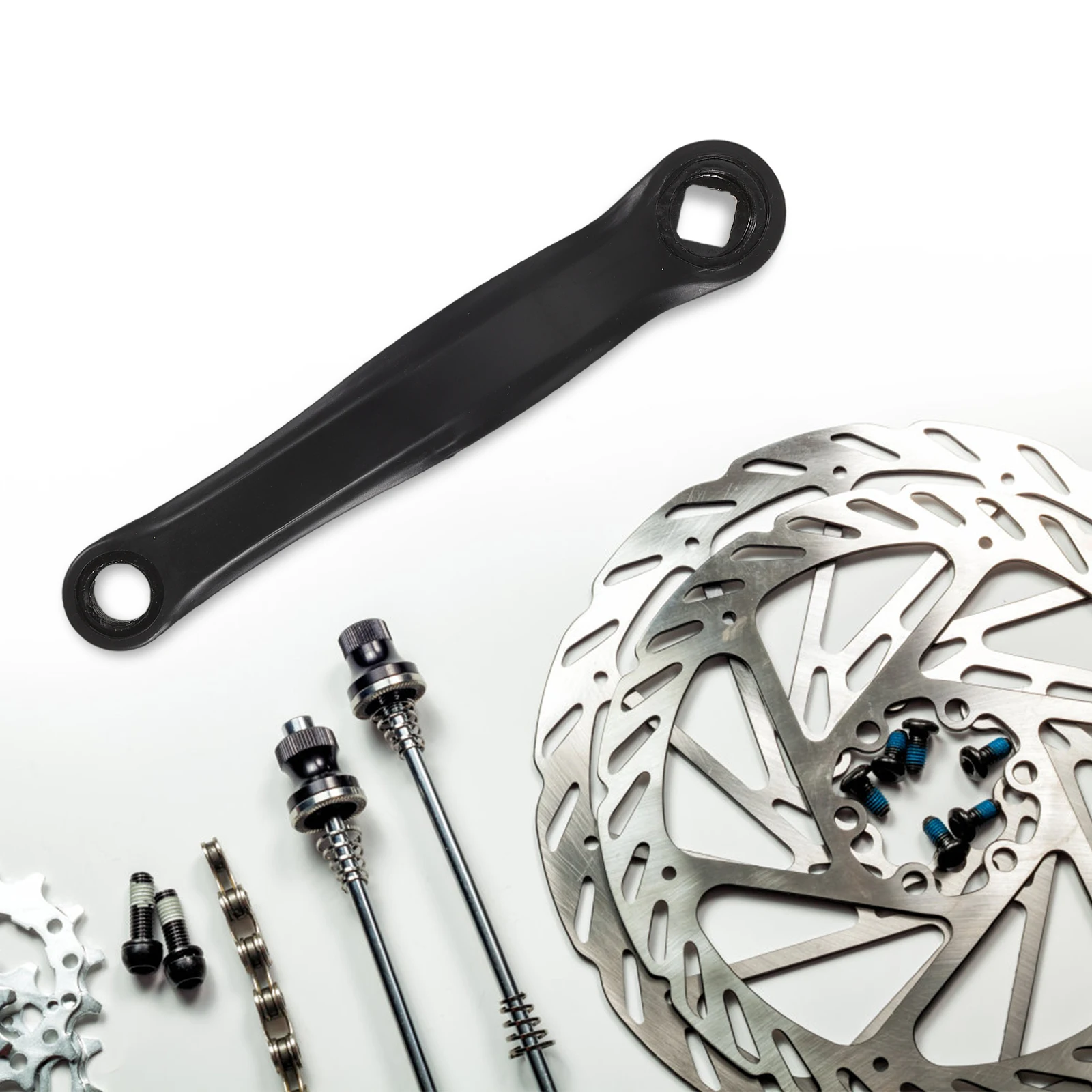 

Bicycle Crank 170mm Center Distance Aluminum Alloy Horizontal Square Taper Left Right Crankarm Hole for Road Mountain Folding