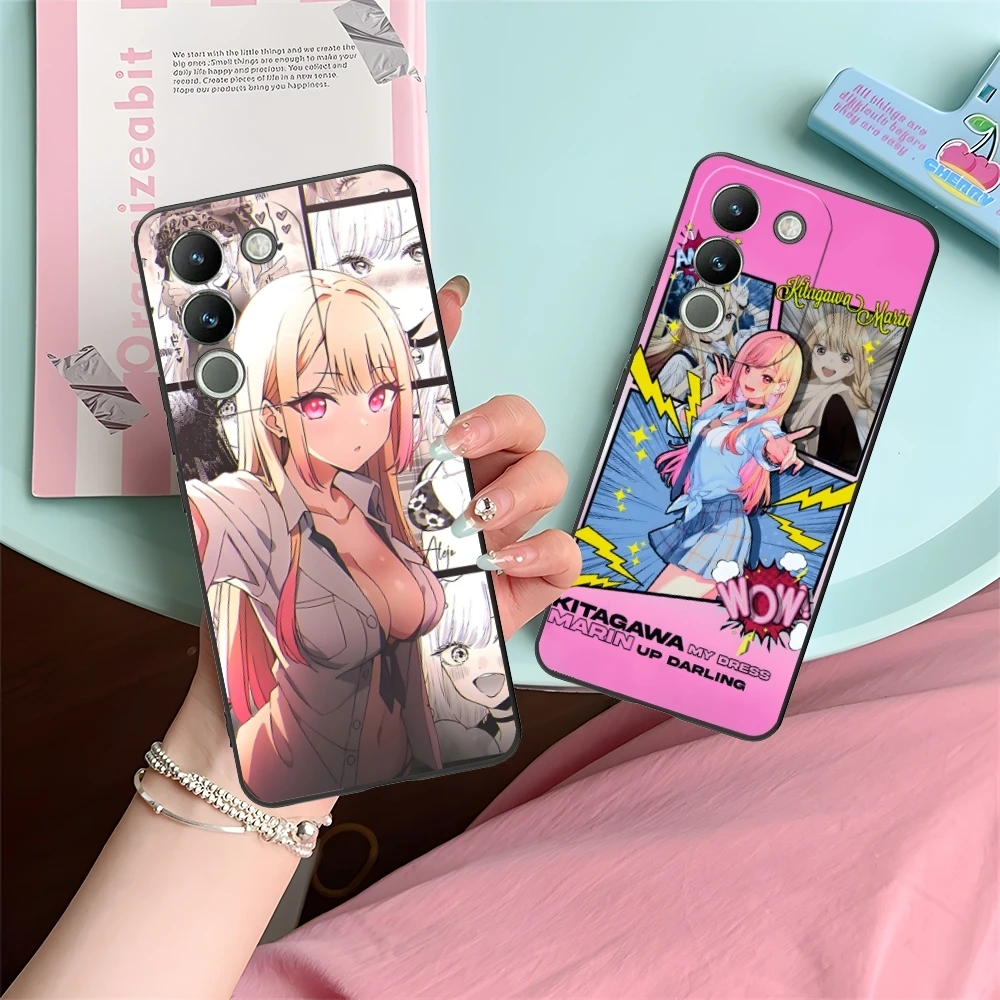 Anime Marin Kitagawa Mobile Cell Phone Case for VIVO Y95 Y93 Y31 Y20 V19 V17 V15 Pro X60 NEX Black Soft Phone Cover Shell