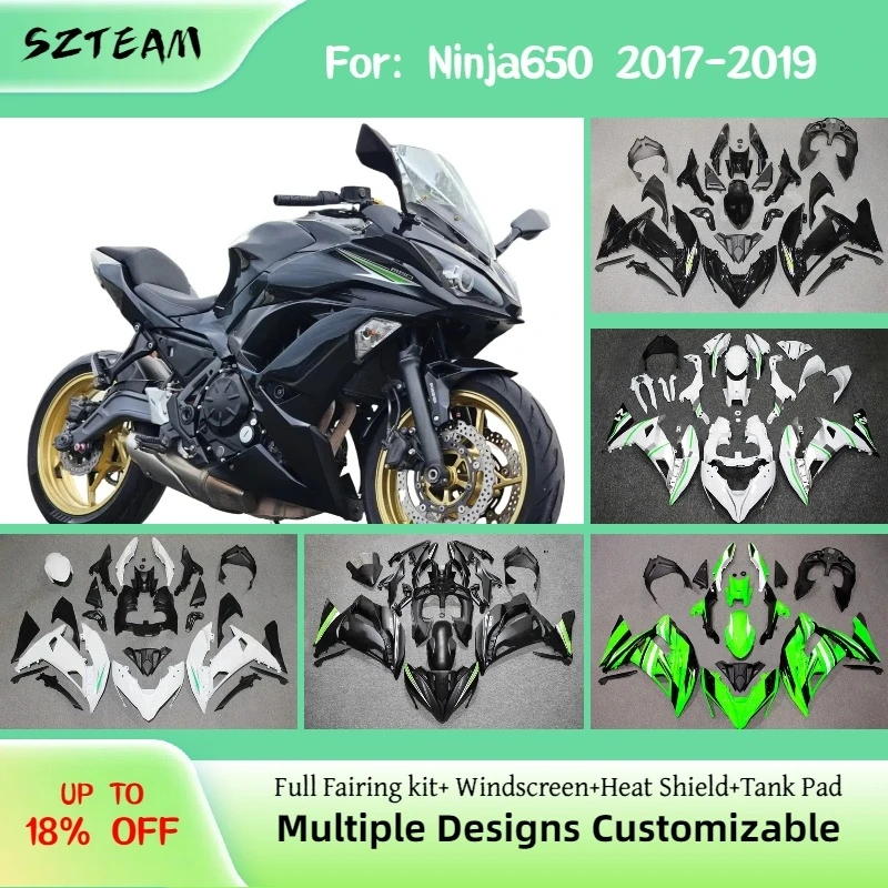 Motorcycle Parts Fairings Ninja650 2017 2018 2019 Fairing Kit Injection Bodywork Set Pro for Kawasaki ER-6F 17 18 19