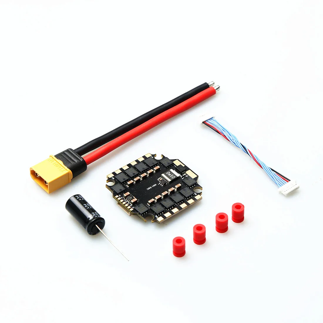 ชุดควบคุมการบิน F4V3S F405 50A/60A/65A 4in1 BLheli_S ESC 2-6S Lipo Stack Board พร้อมบารอมิเตอร์และ OSD สำหรับโดรนแข่ง FPV และควอดคอปเตอร์