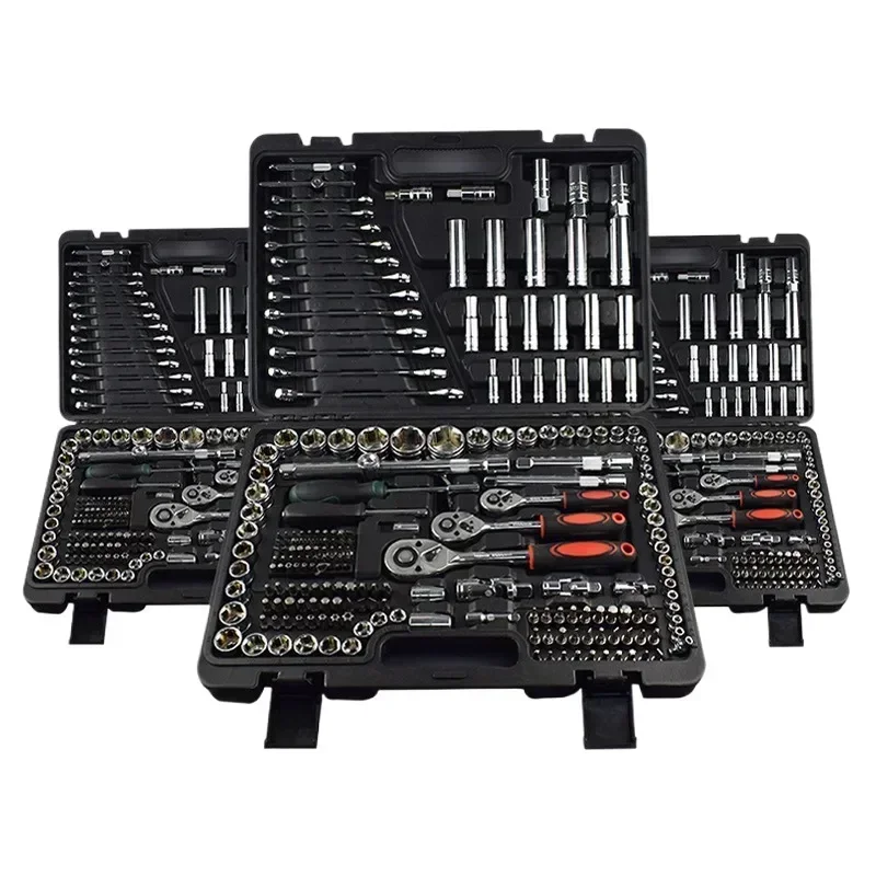 

216pcs Socket Ratchet Torque Combination Tool Kits Wrenches Hand Tools Socket Wrench Spanner Tools Set With Box