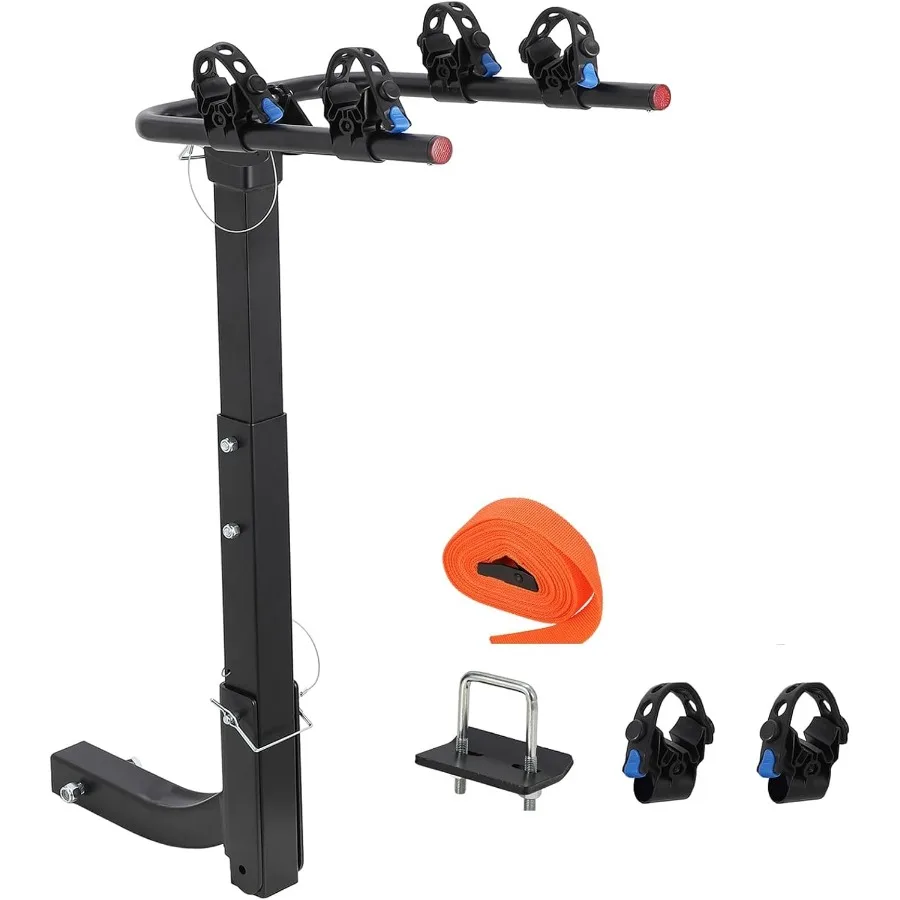 

Hitch Bike Rack 2 BikeTow Hitch Bike Rack for Cars Trucks SUVs with 2 Hitch Foldable Steel Frame with AntiRattle Adapter Tie Do