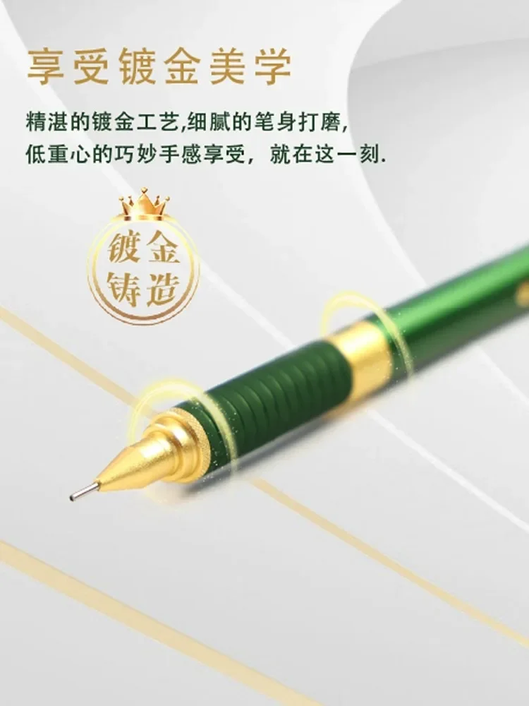 Imagem -04 - Staedtler-lápis Mecânico de Metal com Bolsa de Couro em Caixa Verde e Dourado Oferta Limitada 92535 0.5 mm Luxo Natal Presente de Aniversário