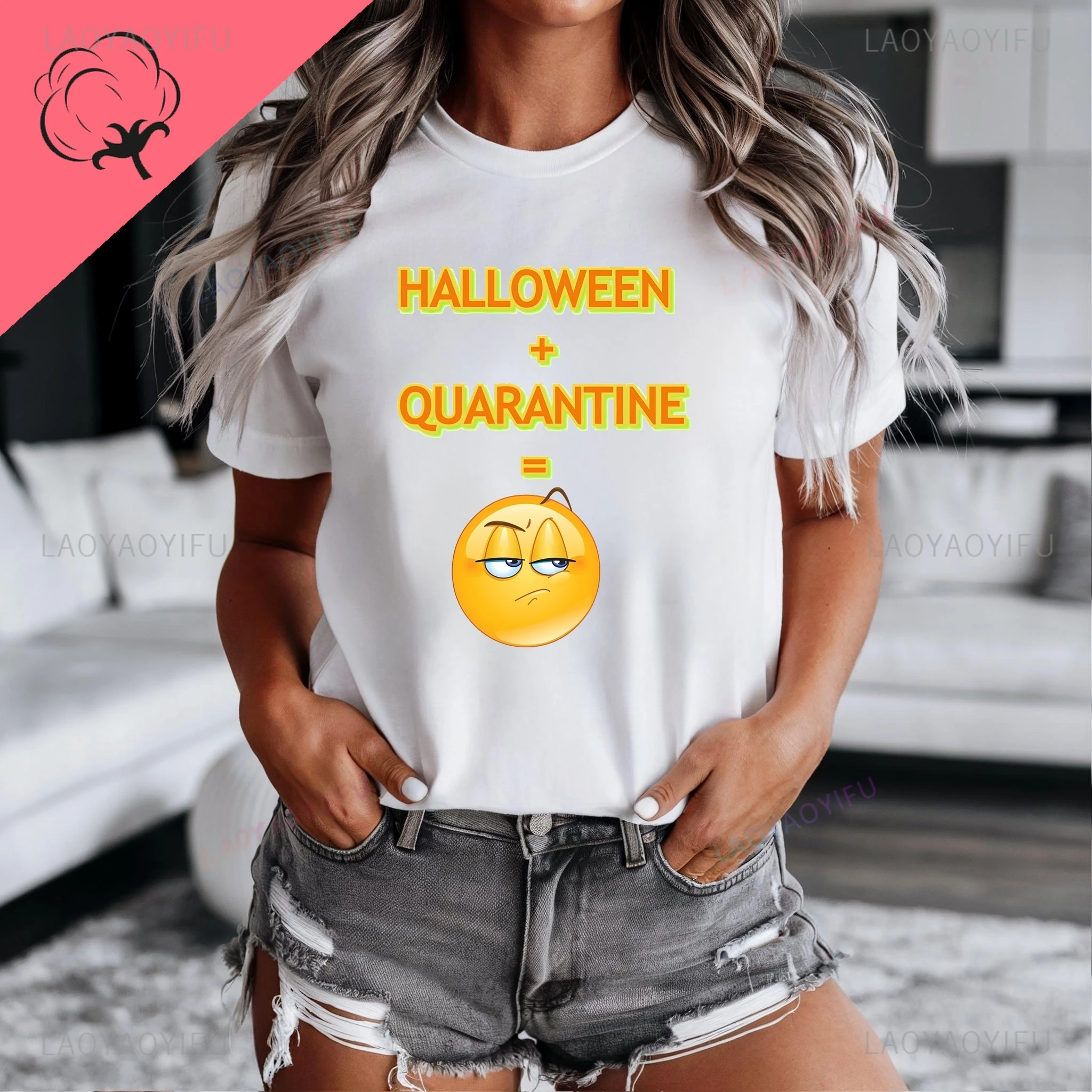 Mad Halloween - قميص نكتة الهالوين المجنون - قميص بأكمام قصيرة مناسب لكل من الرجال والنساء. تي شيرت منقوش من القطن الخالص. #3