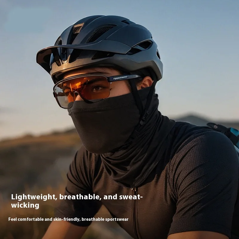 Męska maska ​​​​na twarz z jedwabiu lodowego Osłona na szyję Ochrona przed słońcem UV SPF 50+ Oddychająca na lato Jazda na rowerze Sporty na świeżym powietrzu