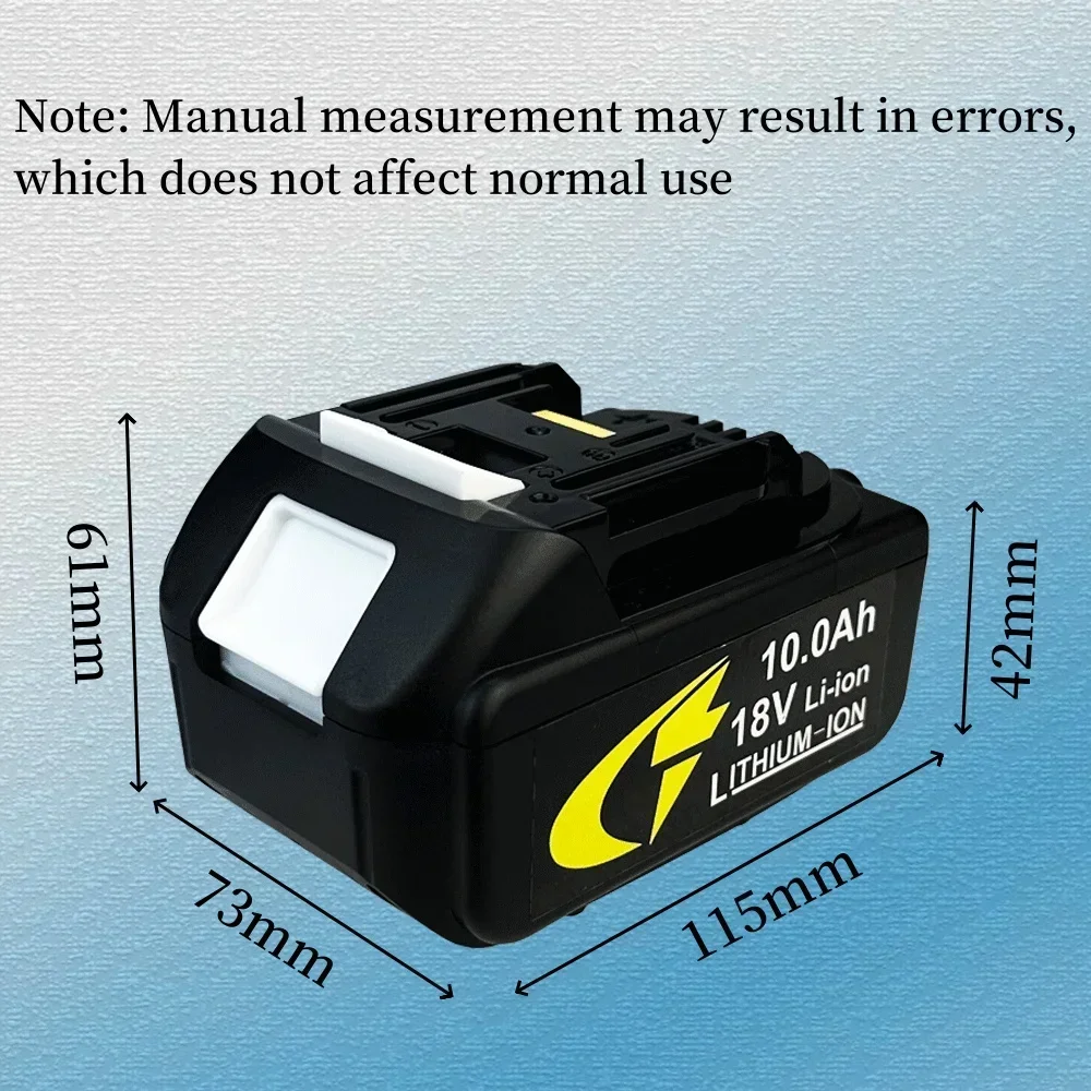 100% nueva batería recargable BL1830 18 V 10000mAh iones de litio para batería Makita 18v BL1840 BL1850 BL1860B LXT + cargador