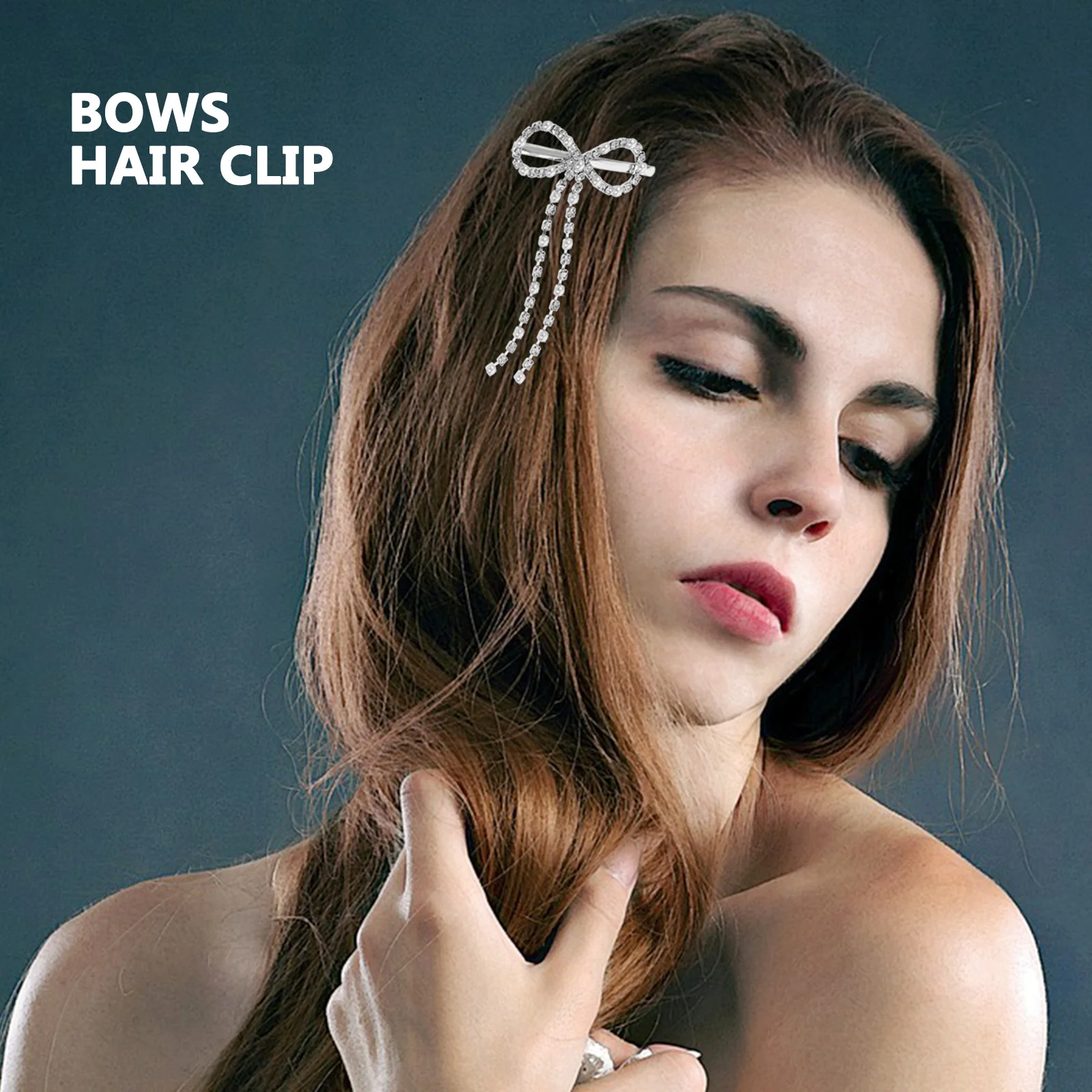 

GAROZATION 2pcs Metal Bow Hair Clips for Girls Delicate Party Hair Accessories