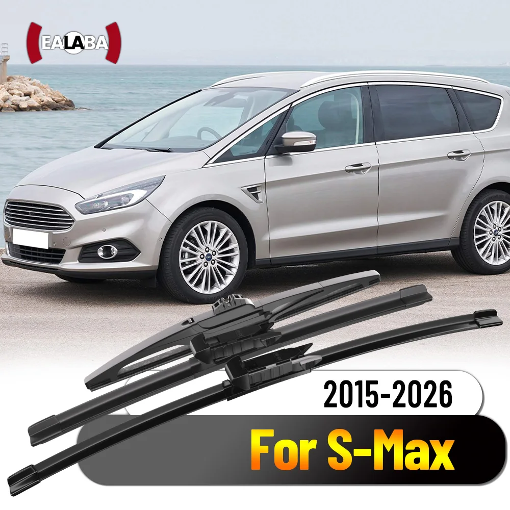 For Ford S-Max MK2 2015-2026 1set Front & Rear Wiper Blades 2016 2018 2020 2021 2022 2024 Windshield Accessories 30