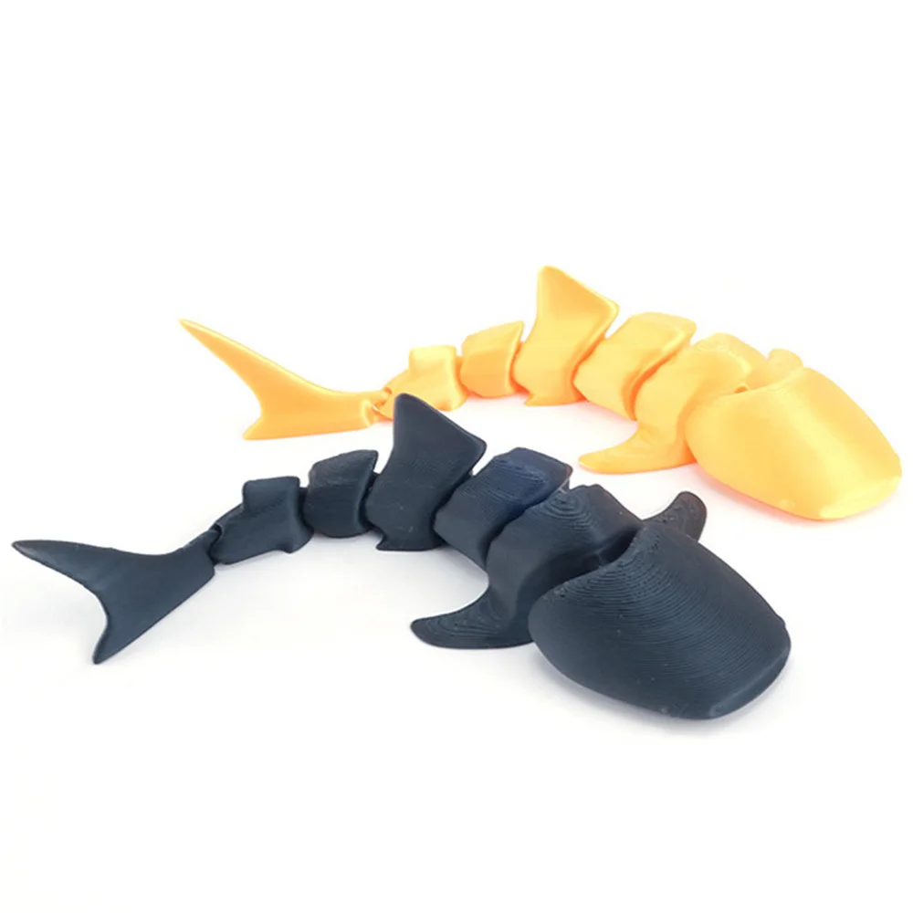 3D Printed Toys Flathead Shark Figures Model Multi-joint Movable Ornament Decorative Desktop Creativity Novelty Kids Gifts Toy