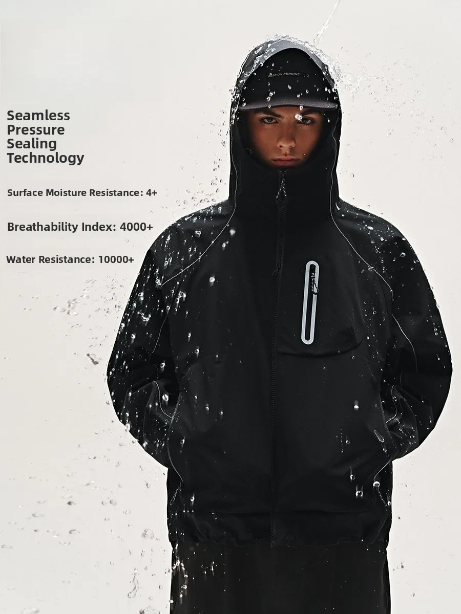 

Outdoor Waterproof Hiking Jaet 74street Mountain Series ex Hard ell Jaet Trendy Long Sve Zipper Closure Hooded