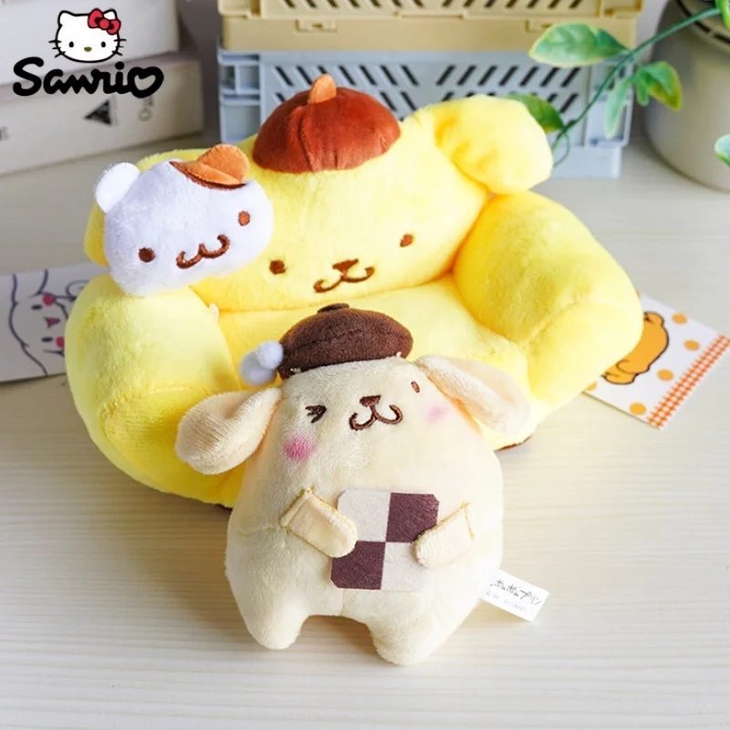 Sanrio Cinnamoroll Melody Kuromi Cute Mini Sofa per bambola di cotone piccolo divano Cartoon Doll decorazione divano giocattolo regalo di compleanno per bambini