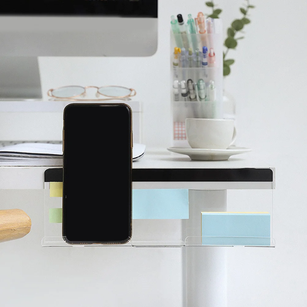 1 قطعة لوحة مذكرة مراقبة لشاشة الكمبيوتر أسفل لاصق رسالة تذكير مجلس حامل هاتف منظم شفاف سطح المكتب