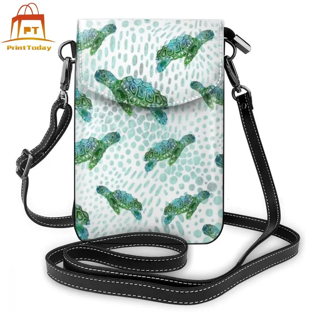Turtle Shoulder Bag Turtle Leather Bag Pattern Multi Function Women Bags Crossbody Womens Student Small Purse