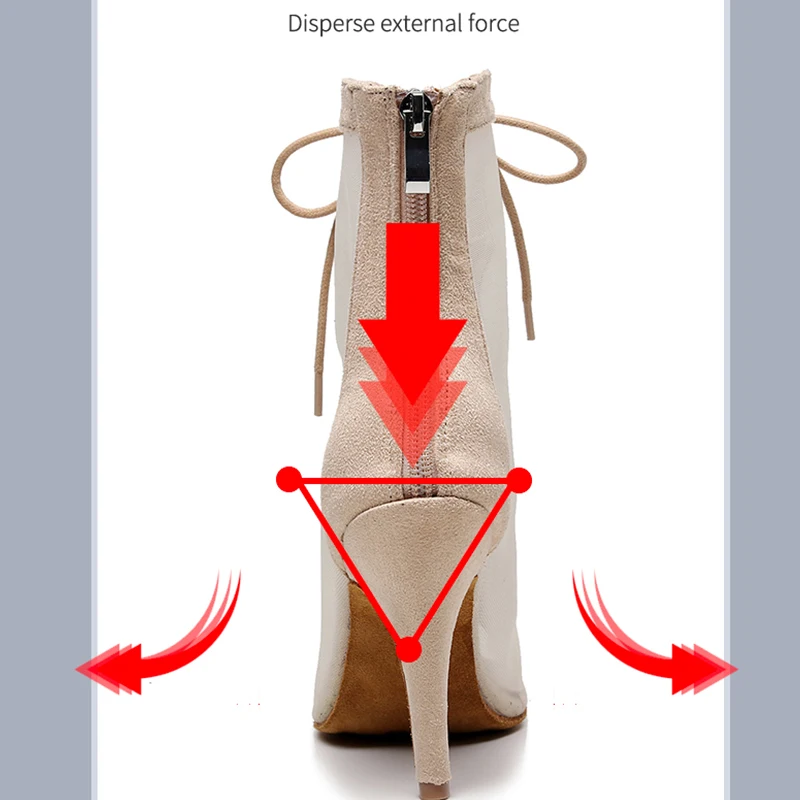 여성용 베이지 플란넬 라틴 댄스 슈즈, 여성용 스틸레토 하이힐 댄스 부츠, 여아용 스웨이드 고무 레이스 업 볼룸 댄싱 슈즈