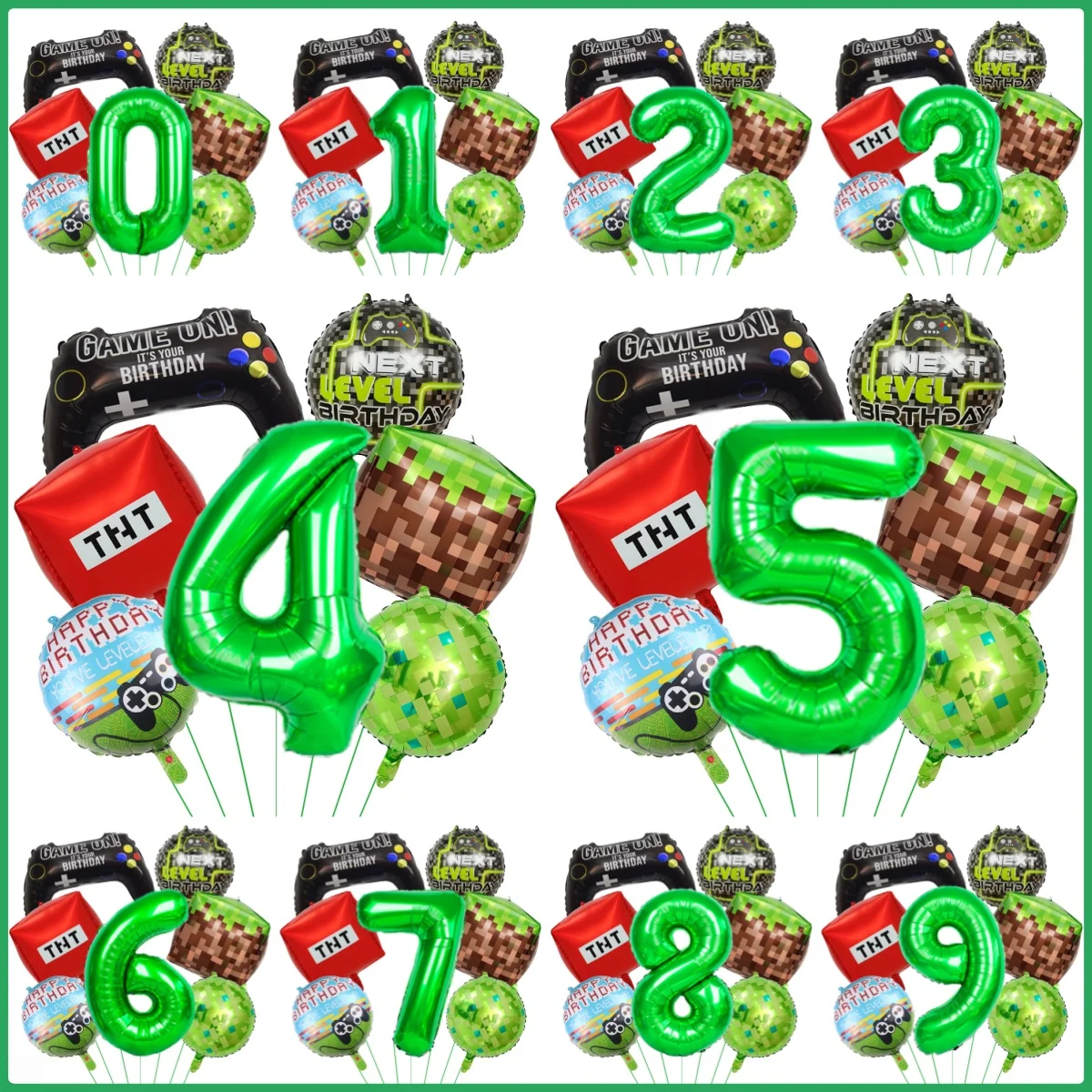 Gaming Set Accessories - Ensemble de ballons chiffres 0-9, ballon