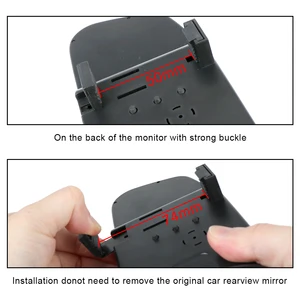 Lecteur de voiture 12V, rétroviseur intérieur, caméra de recul, moniteur de stationnement, écran HD DVD de 4,3 pouces, affichage vidéo PDC Parktronics Accessoires Parktronics 8 meilleurs lecteurs DVD portables avec écran en vente - No 8