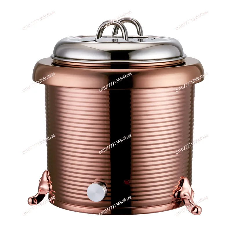 

Threaded Stainless Steel Buffet Insulation Electronic Soup Pot Commercial Electric Heating Porridge Soup Pot Breakfast Soup Pot