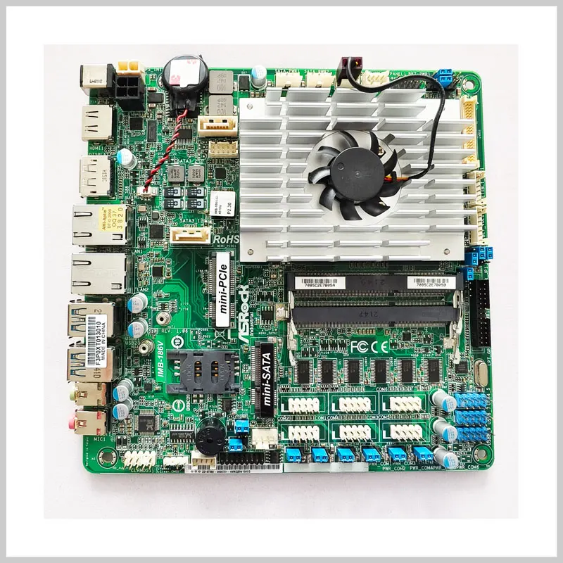 POS メインボード: ASROCK IMB-186V DDR4 LVDS VGA X86 ファンレス組み込み産業用 mini-ITX 産業用制御ボード