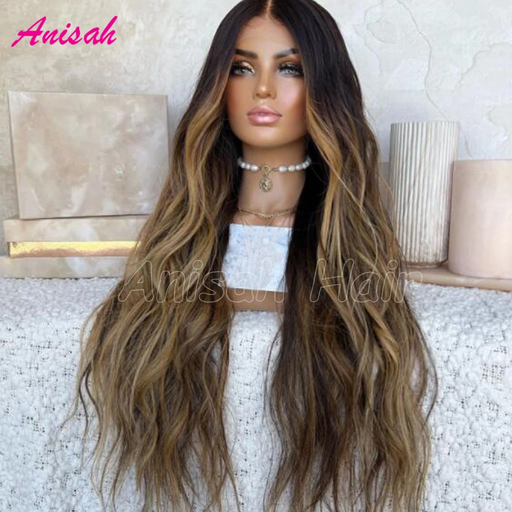 Brazilian Human Hair lace front Hightlight Wigs for Black Women Transparent hd Ombre Lace Frontal Wig