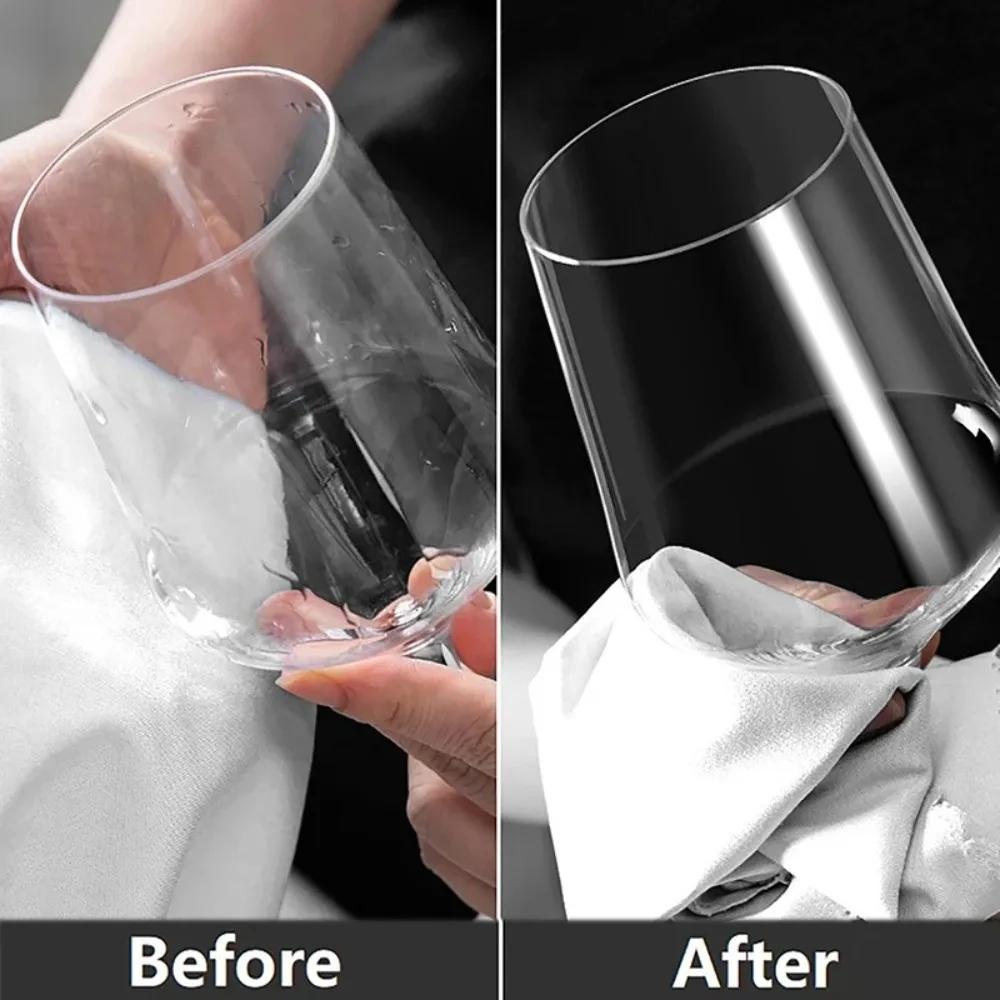 Strong Water Absorption Red Wine Glasses Wiping Cloth Microfiber Without Leaving Any Marks Cleaning Cloths Kitchen Accessories