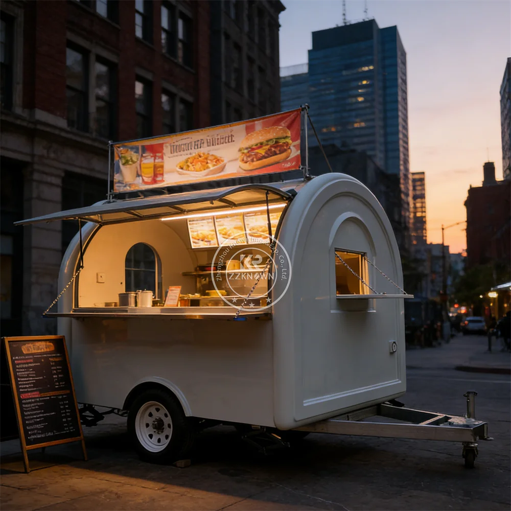 

Полностью оборудованный коммерческий фургон для продажи мороженого, закусок и бургеров, прошедший проверку, для уличной торговли