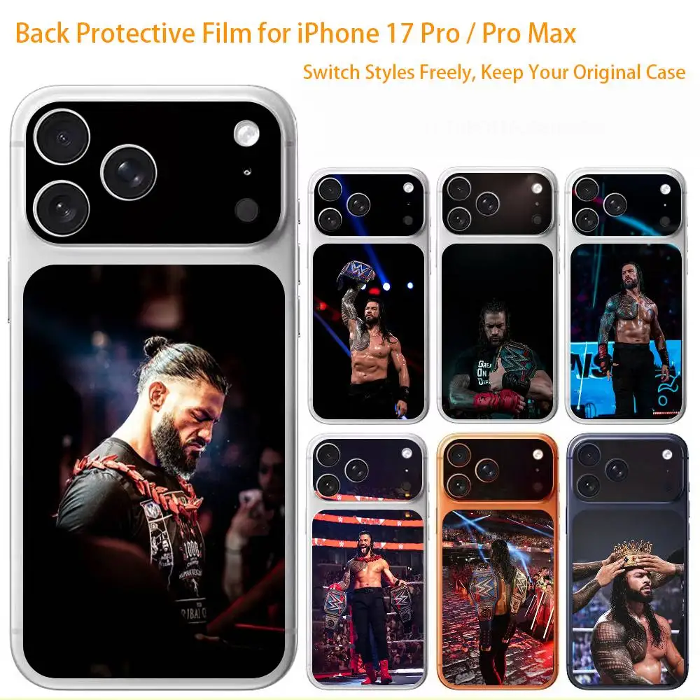 

Премиум-наклейка с дизайном рестлера Романа Рейнса для iPhone 17 Pro/Max, защитная наклейка на заднюю панель и камеру (не чехол)