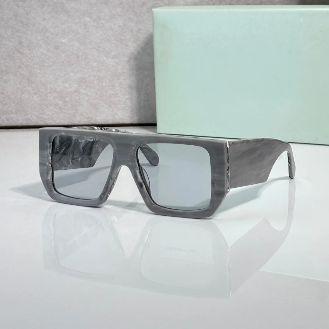 OERI013 Man Woman Sunglasses,Textured Grey Marble Frame,Pale Grey Tint,UV400,Create High-end Street Casual Look