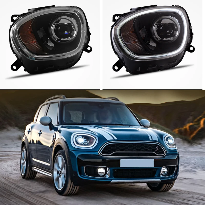 For BMW MINI Countryman Headlight 2017-2019 F60 Front Lamp Bi-xenon Projector Len LED DRL High Low Beam Turning