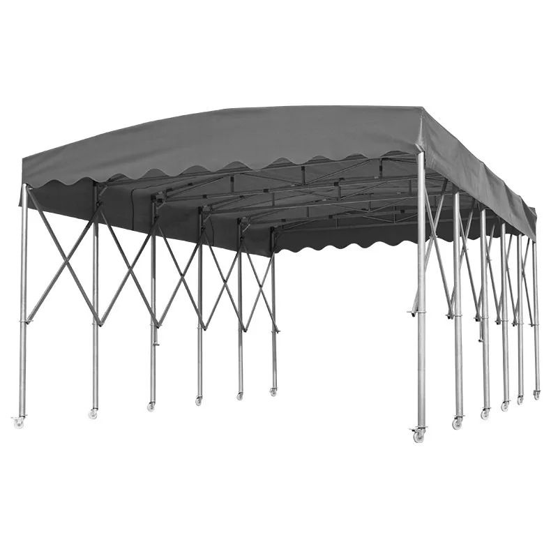 

Portable Retractable Carport Awning Sunshade Rain Shelter Backyard Waterproof Car Roof Tent Customizable Colors and Sizes.
