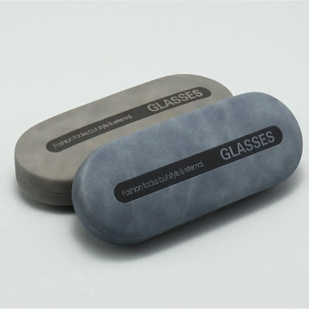 Caja de gafas antiestrés para hombres, carcasa dura Simple, caja de gafas de protección, estuche de gafas de cuero PU