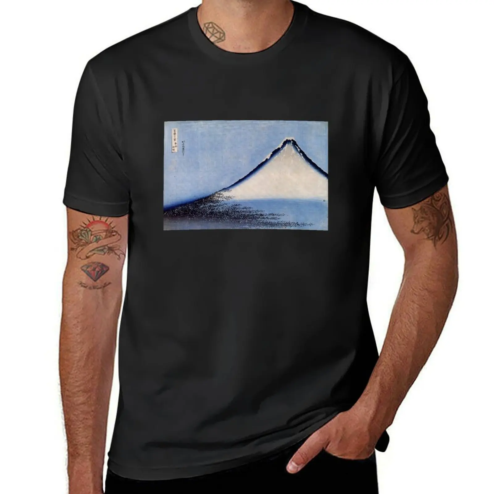 

Mount Fuji 2' by Katsushika Hokusai (Reproduction) T-Shirt quick-drying customizeds plus sizes summer clothes t shirt for men