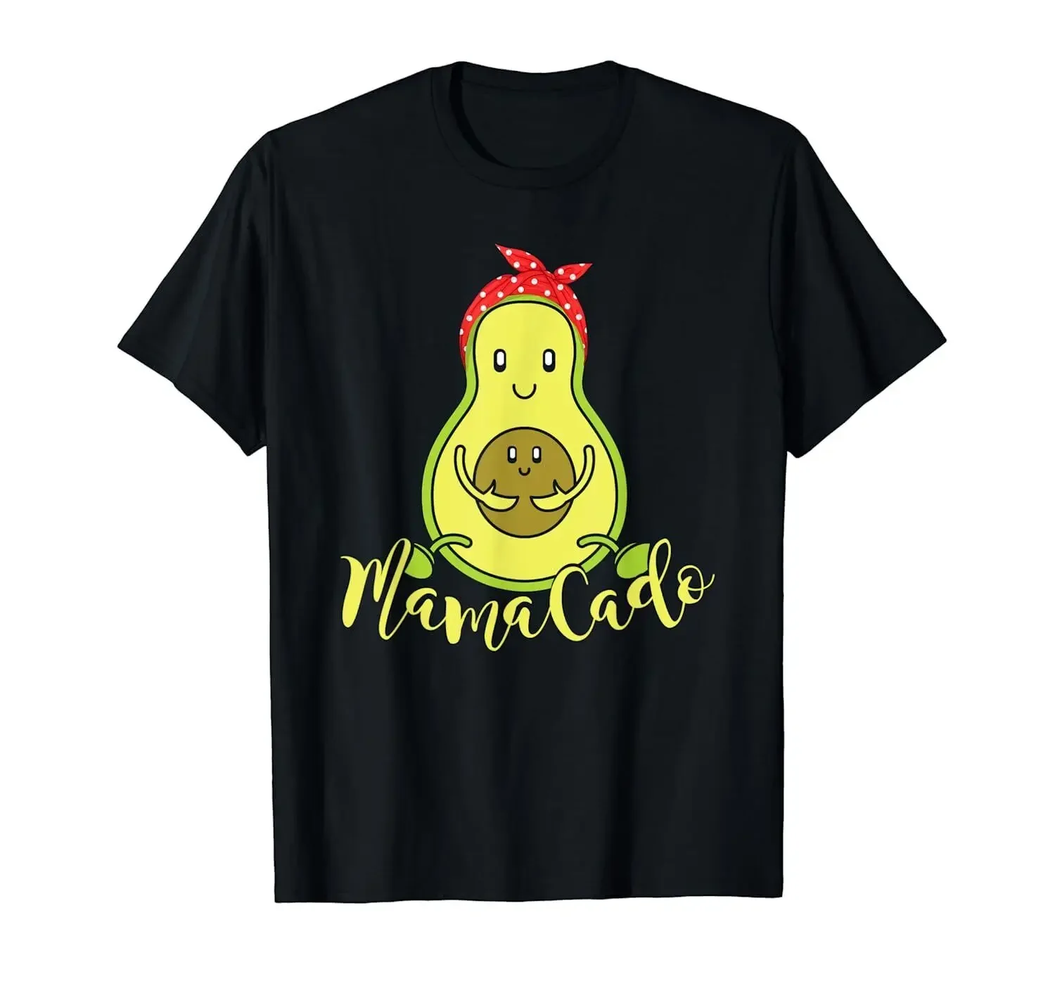 USA Cute Avocado Seed Mamacado Mothers Day Mom Avocado T-Shirt 100% Cotton