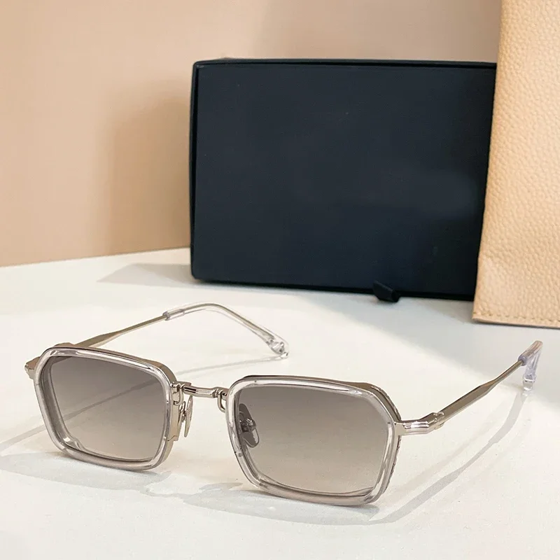 

PAUI Alloy Square Classical Sunglasses for Men and Women UV400 Outdoor Trendy Top Quality Trendy Eyeglasses with Case
