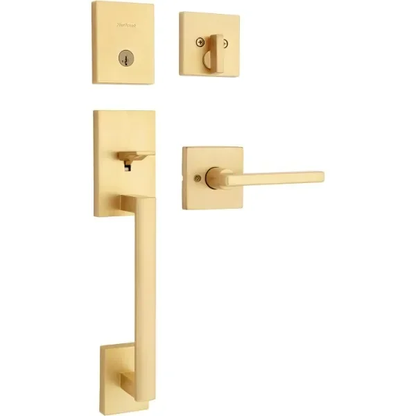 San Clemente Vordertürschlossgriff und Riegel-Set, Eingangsgriff-Set außen mit umkehrbarem Innenhebel