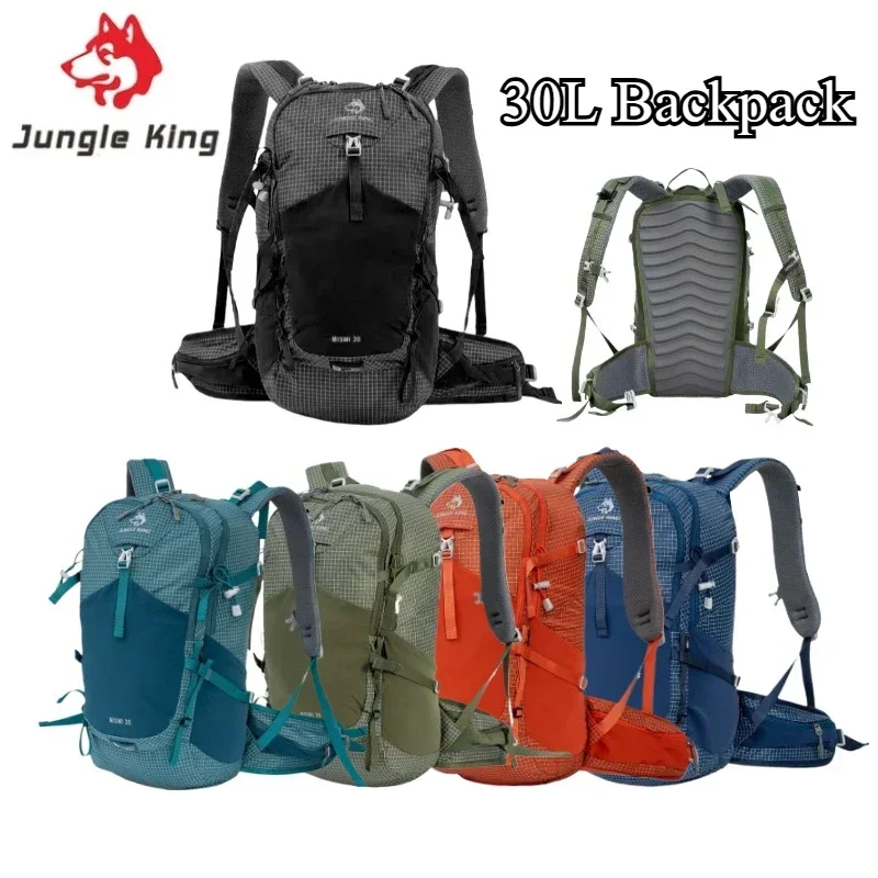 jungle-king-cy6601-zaino-da-escursionismo-30l-in-5-colori-ultraleggero-per-uomo-e-donna-grande-capacita-per-trail-running-e-campeggio-borsa-in-nylon