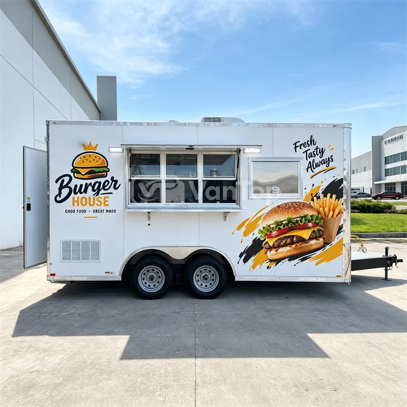 Food Service Trailer Mobile Kitchen Truck Catering Trailer for Events Festivals Markets and Outdoor Business