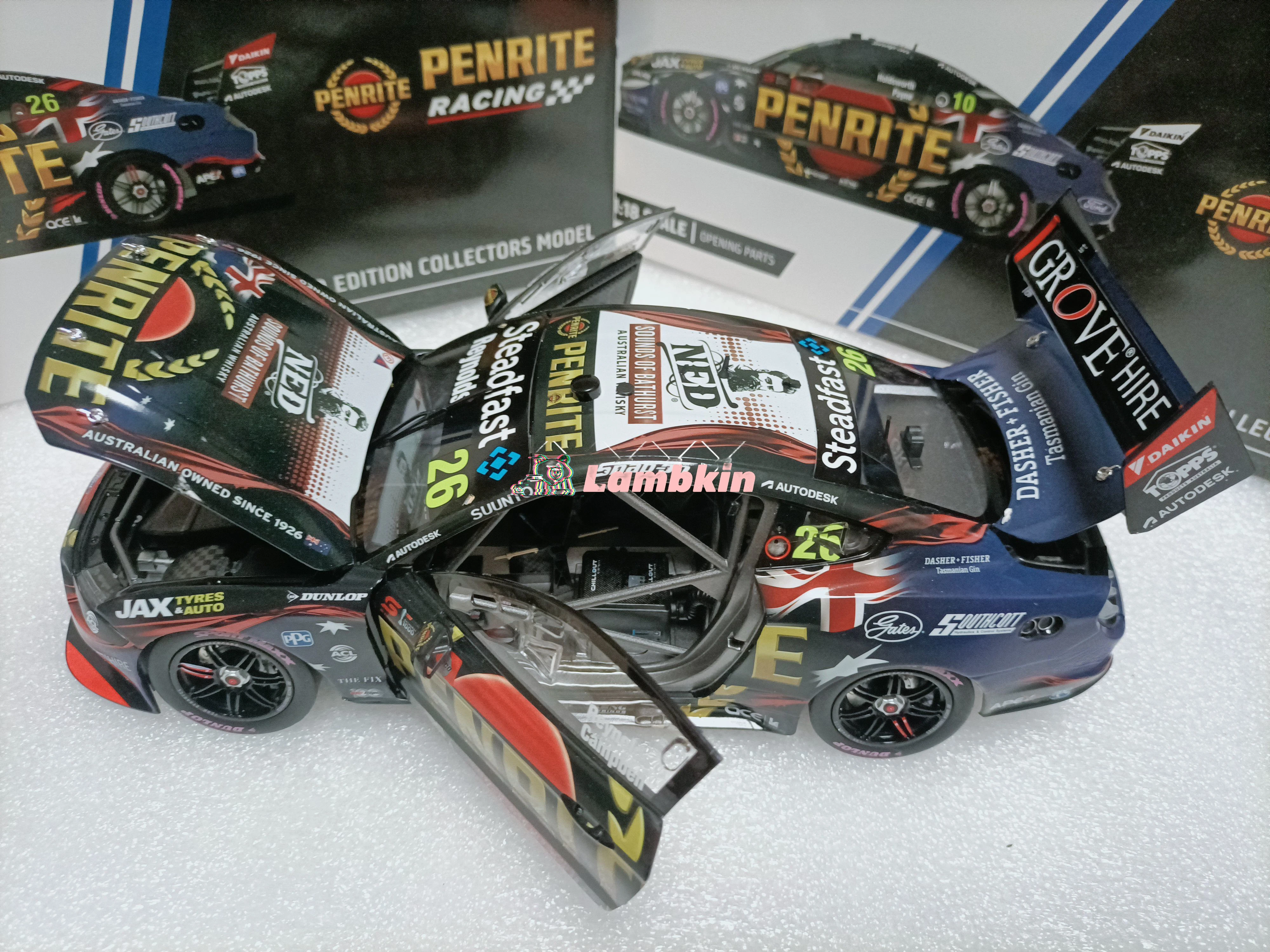 Autêntica Penrite Racing para GT #26, RePCO BA QUINTA, 1000 motorista, DAVID REYNOLDS, MATT, CAMPELL, 2022, 1:18