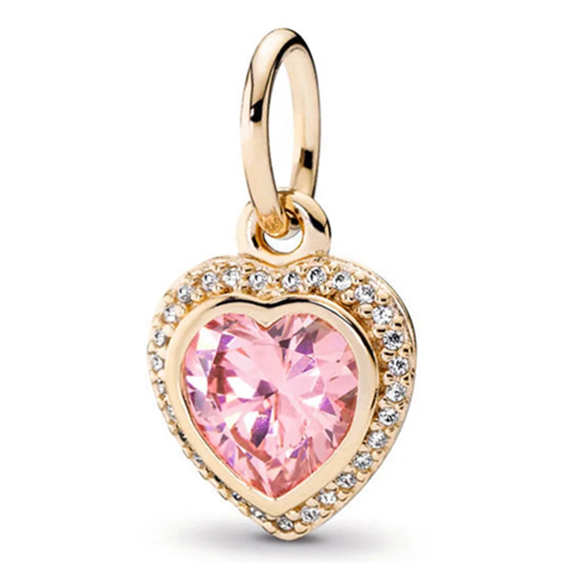 2025 جديد الذهب اللون تاج القلب لامعة خرز تميمة سوار قلادة للنساء DIY بها بنفسك مجوهرات اكسسوارات هدية دروبشيبينغ ﻿