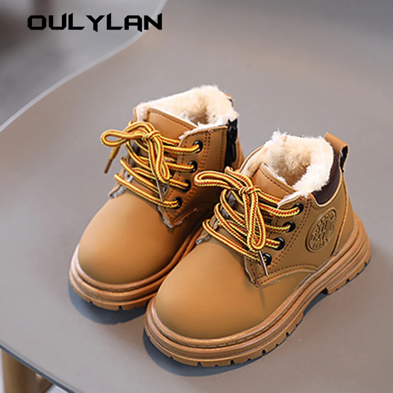 Fashion Child Boot Boy Shoe Ankle Boot Warm Girl Boot Girls Fashion Cotton Boots Kids Soft Sole Casual Shoes  Boots Size 21-36