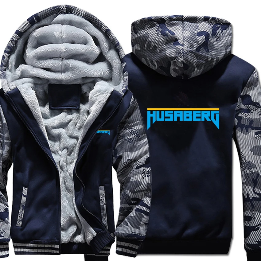 Husaberg-Pull à manches longues pour moto, sweats à capuche camsolomon, veste d'hiver, manteau PVD