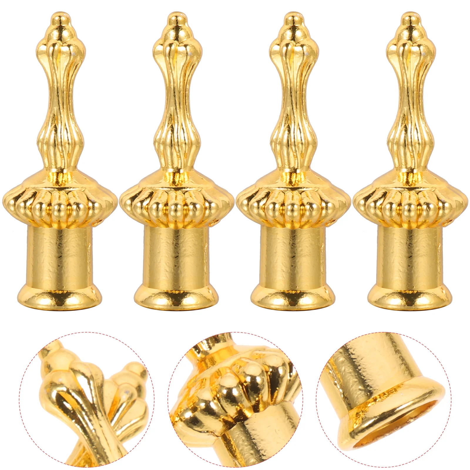 

4pcs Finial Decor Vintage Light Knob Decor Light Knob For Table Floor Lamp Shade Holder Harp Lamp Decoration Accessories