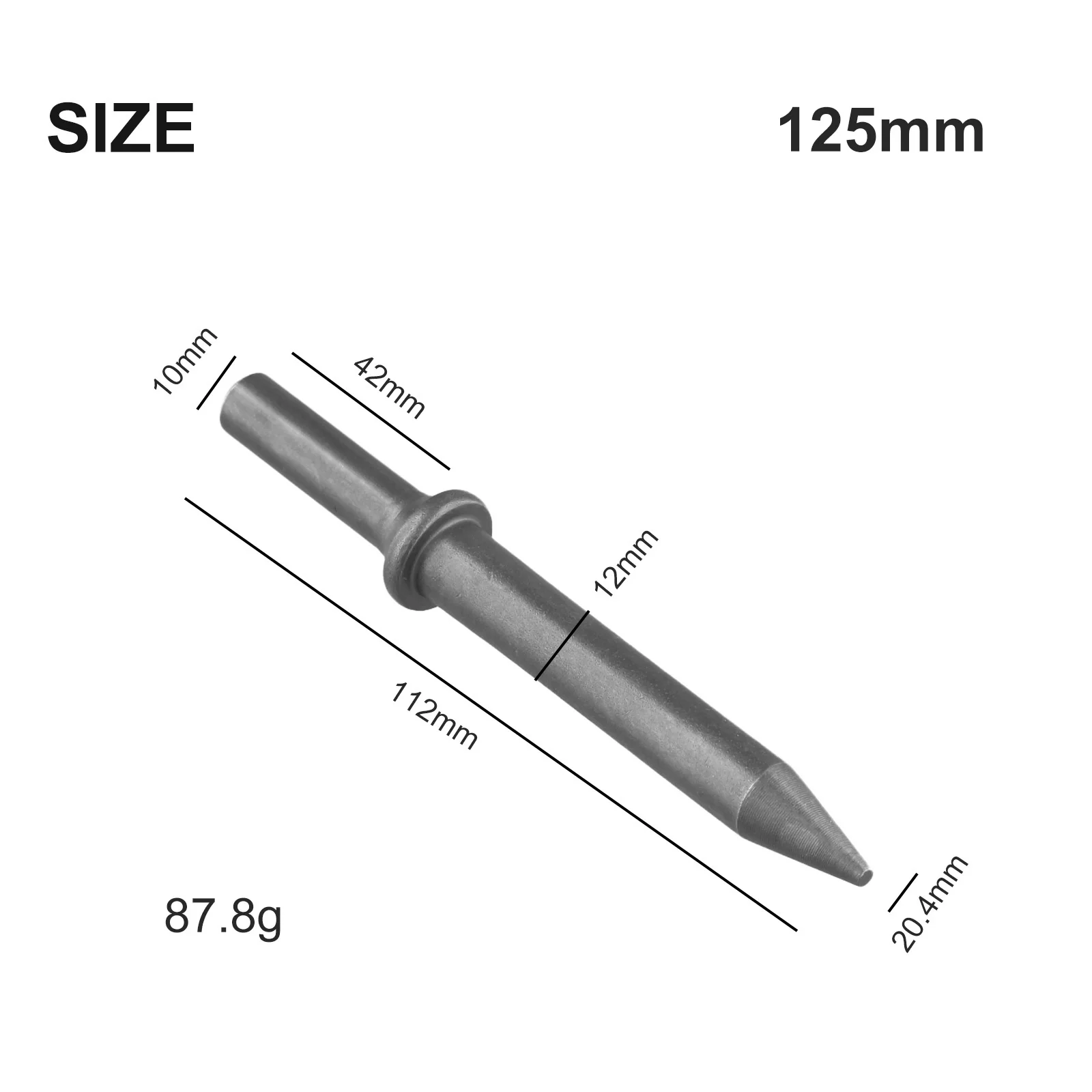 삽 삽끝 강철 소재 뾰족한 V형 평평한 녹 제거 녹 제거기 125/175mm 초승달 모양