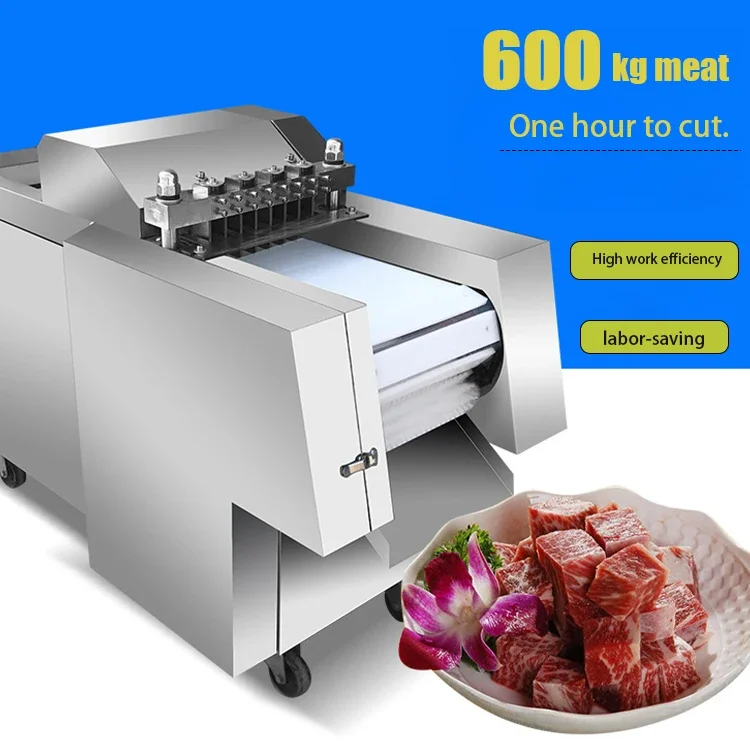 New Type Multifunction Frozen Meat Slicer Machine/ Chicken Beef Dicer Cutting Machine Meat Cube Cutter Machine