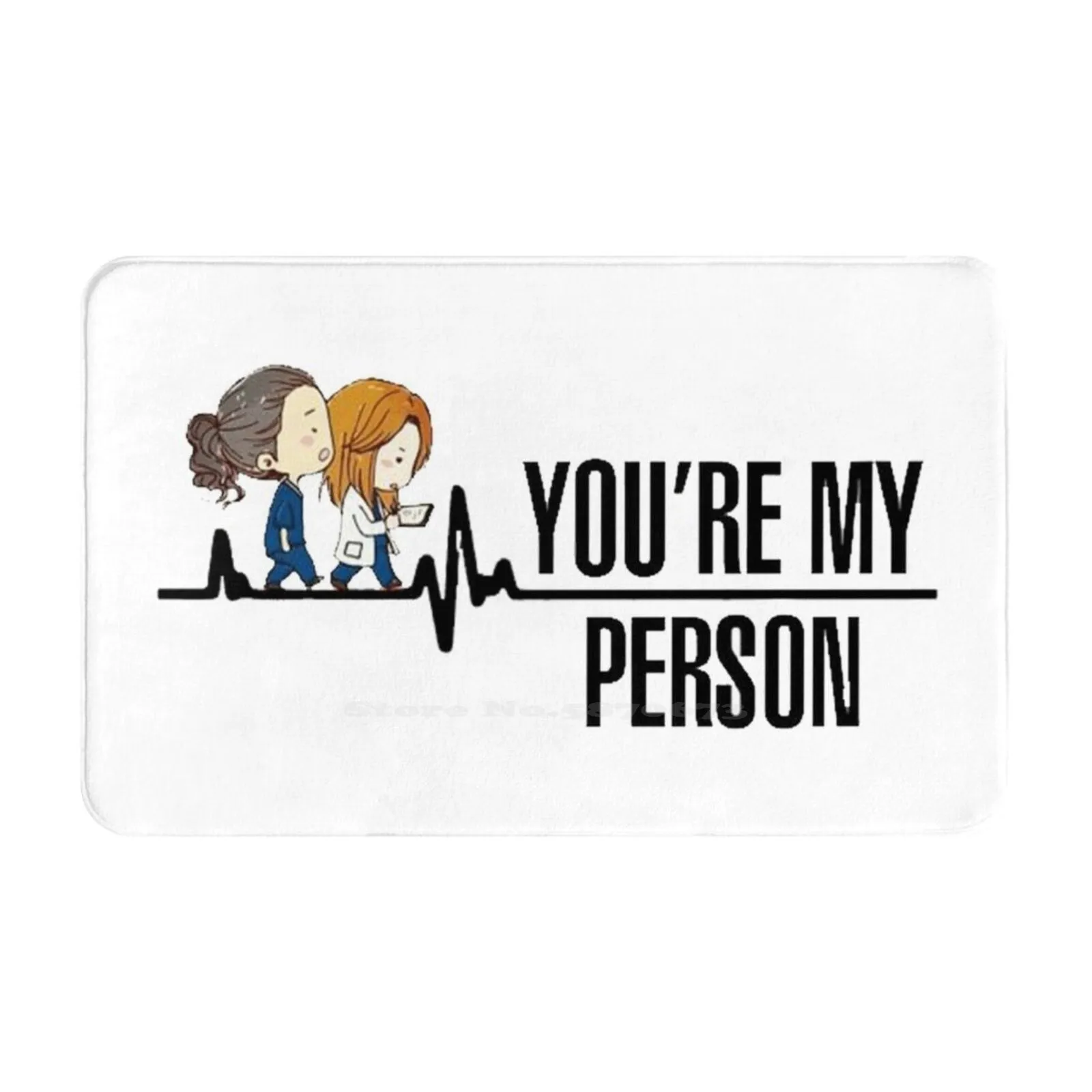 You'Re My Person 3 Sizes Home Rug Room Carpet Greys Anatomy Christina Meredith Ferry Doctors Surgeons