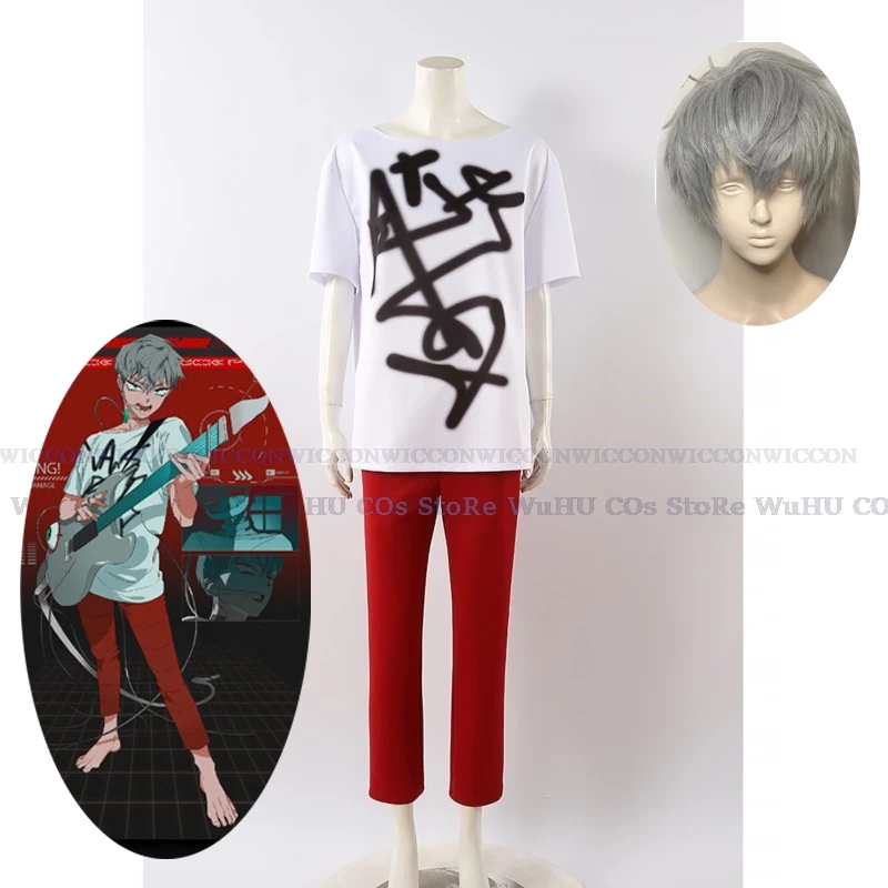 Anime Alien Stage Till Cosplay Costume Till Wig Till T-shirt Pants Women Men Party Halloween Carnival Roleplay Suit