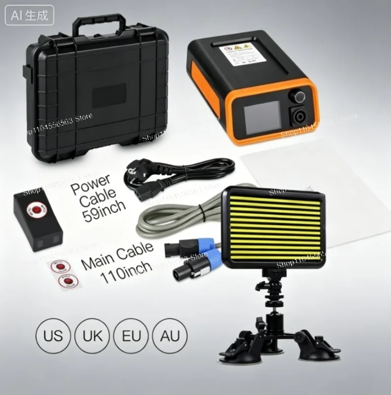 PDR 007 110V/220V Car Dent Repair Kit: Induction Hot Box Heater + PDR010 Light, Auto Dent Removal Tool